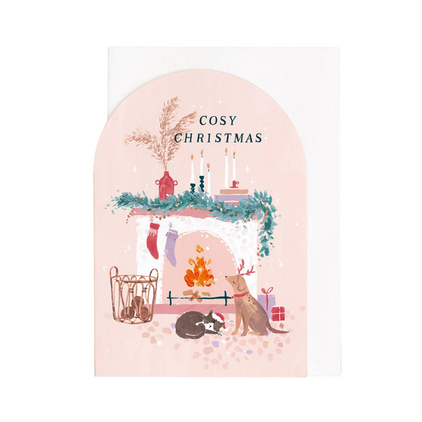 Christmas Card Cosy Fireplace