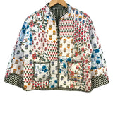 Jacket Quilted Cotton Reversible Patchwork Ivory