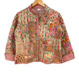 Jacket Quilted Cotton Reversible Patchwork Oat Floral