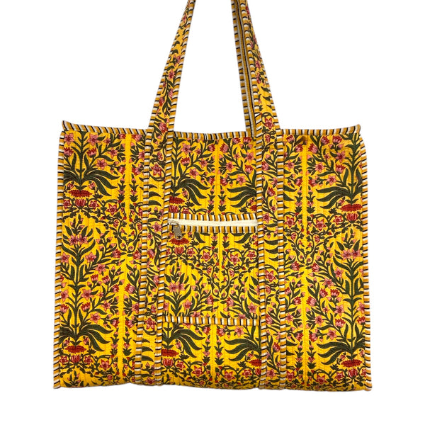 Tote Bag With Zipper Mimosa Flower