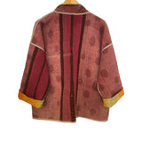 Jacket Cotton Kantha Reversible Beetroot Red