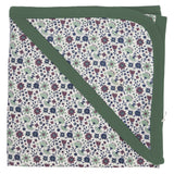 Hooded Blanket Ditsy Green