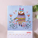 2025 Calendar Ashley Pervical Folk Animals