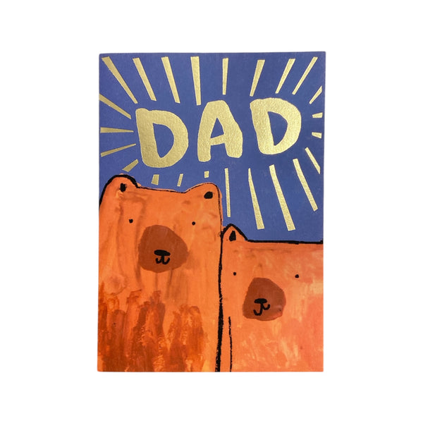 Fathers Day Card Gold Dad
