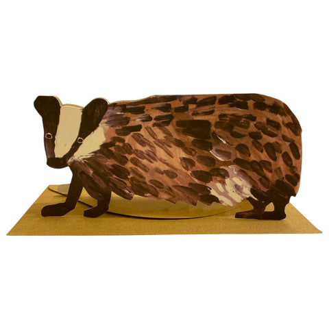 Card Standing Badger
