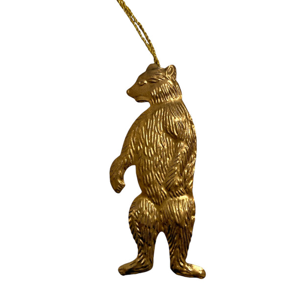 Decoration Pressed Gold Standing Bear