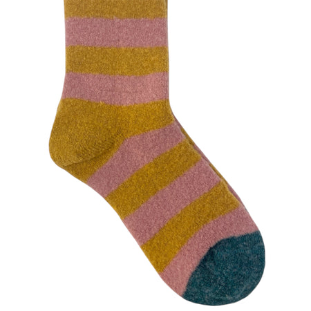 Bonne Maison Wool Socks Honey Stripe