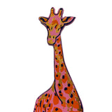 Book Mark Leather Giraffe Hot Pink