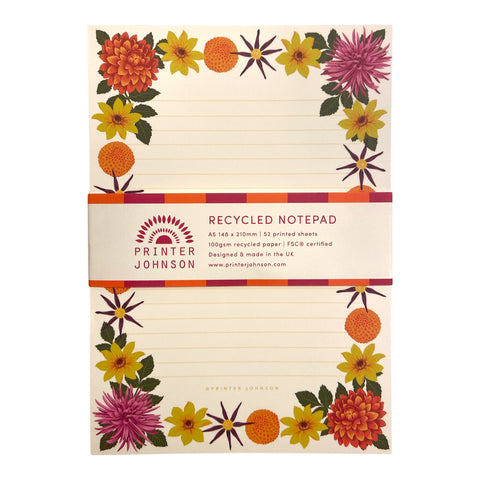 Notepad Recycled Dahlia