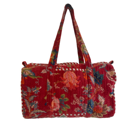 Duffle Bags Velvet Floral Designs