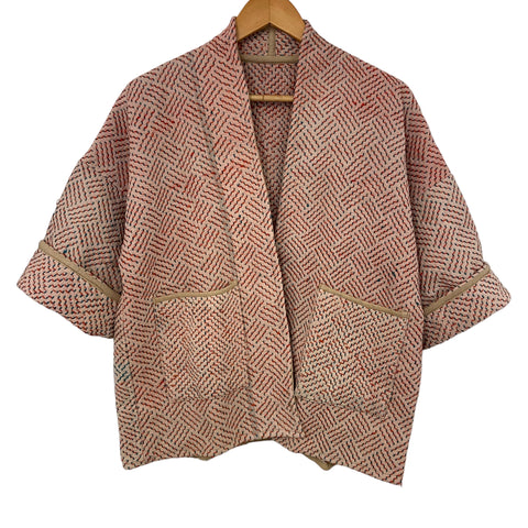 Jacket Cotton Reversable Vintage Kantha Rose