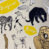 Jungle Animals Screen Print Roar Bonjour