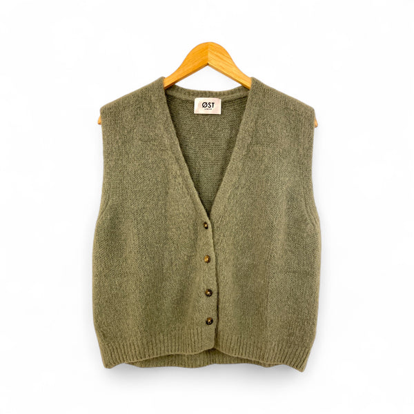 Erika Kid Mohair Vest Leaf