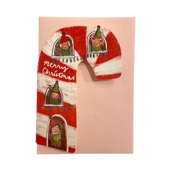 Christmas Card Candy Cain House