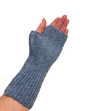 Fingerless Mittens Cashmere Blend Light Blue