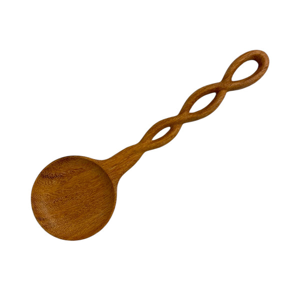 Carved Wooden Spoon Twisted Handle
