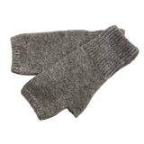 Fingerless Mittens Cashmere Blend Light Grey