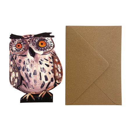 Card Standing Owl