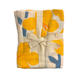 Blanket Swaddle Muslin Yellow Flowers