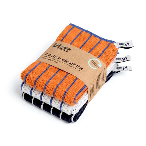 Cotton Knit Dishcloths Orange