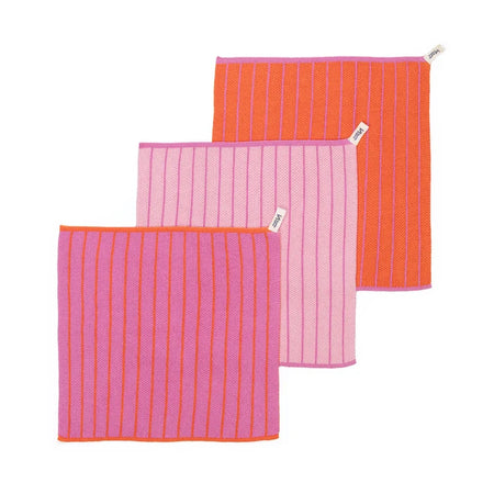 Cotton Knit Dishcloths Pink