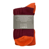 Cashmere Mix Slouch Socks Dark Red Orange