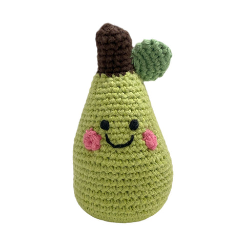 Pear Rattle Organic Cotton