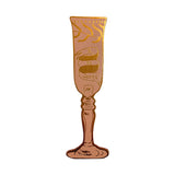 Bookmark Leather Wine Glass Pale Pink