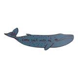 Bookmark Leather Whale Blue