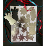 Christmas Decorations Pop Out Pack Silver Embossed