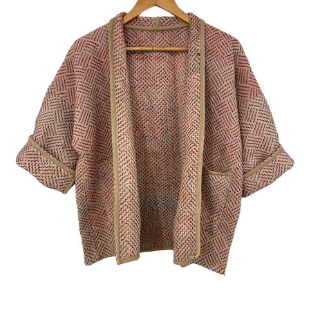 Jacket Cotton Reversable Vintage Kantha Rose