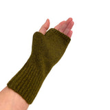 Fingerless Mittens Cashmere Blend Khaki