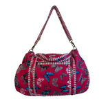 Duffle Bags Cotton Block Printed Pink Papillon