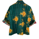 Jacket Reversable Vintage Patchwork Emerald Floral