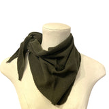 Cashmere Triangle Scarf Khaki