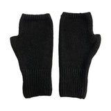 Fingerless Mittens Cashmere Blend Black