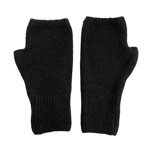 Fingerless Mittens Cashmere Blend Black