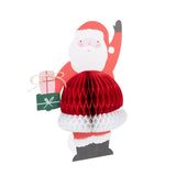 Honeycomb Santa Stand Up Christmas Card