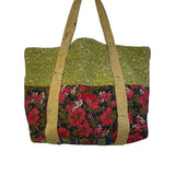 Tote Bag Cotton Kantha Patchwork Green