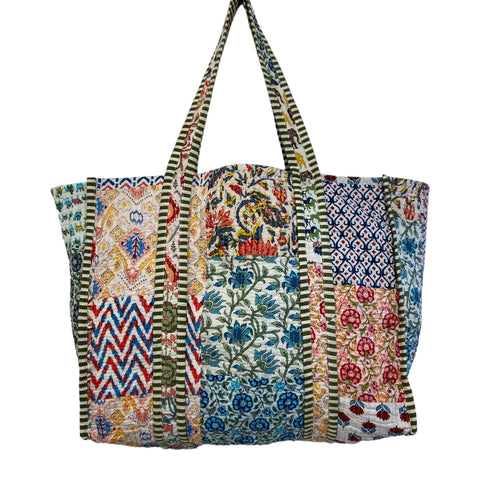 Tote Bag Over Sized Quilted Cotton Floral