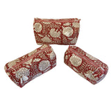 Cosmetic Wash Bags Cotton Set Of 3 Umber