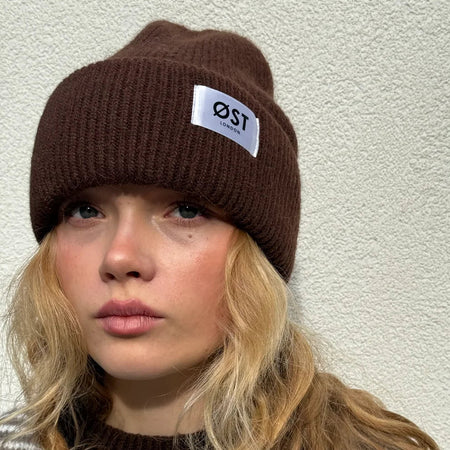 Hat Beanie Angora Khaki