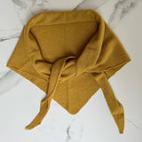Cashmere Triangle Scarf Mustard