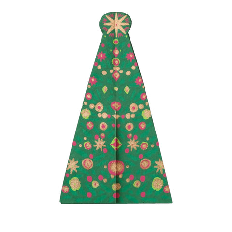 Christmas Card Pop Up Patterned Tree