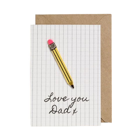 Fathers Day Card Pencil Patch
