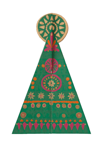 Christmas Card Pop Up Ornament Tree