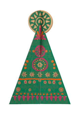 Christmas Card Pop Up Ornament Tree