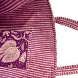 Tote Bag Large Block Printed Plumb Vine