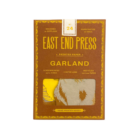 Packaged paper garland with rabbit design