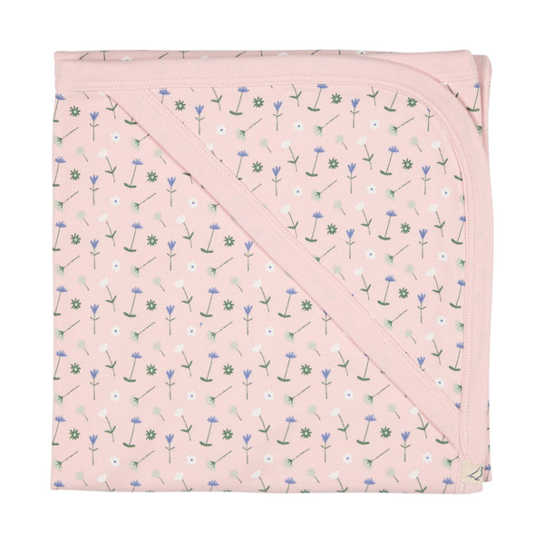 Hooded Blanket Flowers Pink